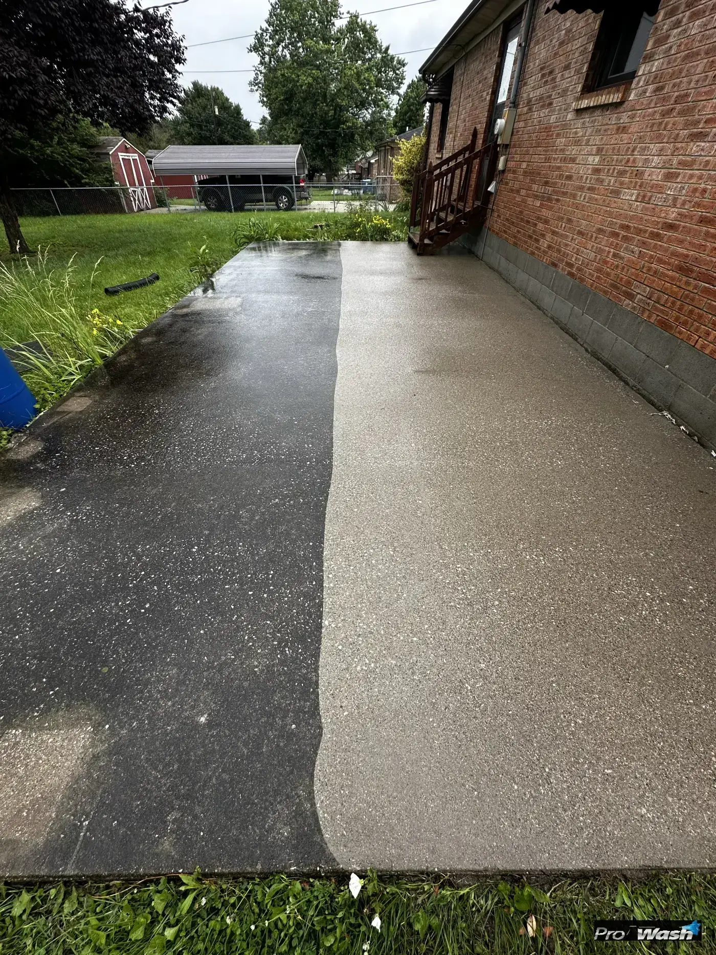 before and after concrete cleaning