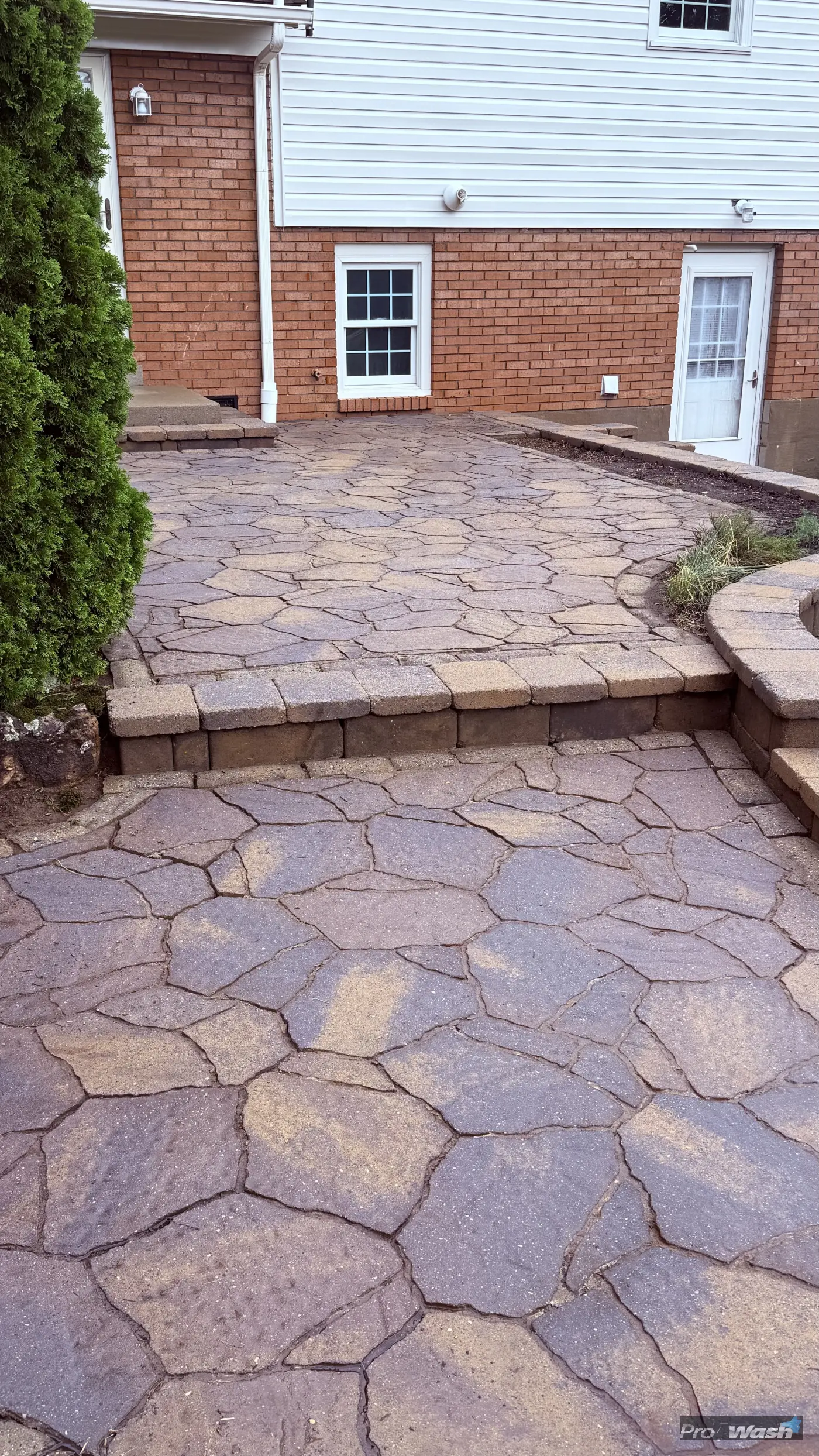 I never knew these pavers were actually different colors until after I cleaned them they look really great now.