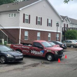ProWash service truck parked at apartment job