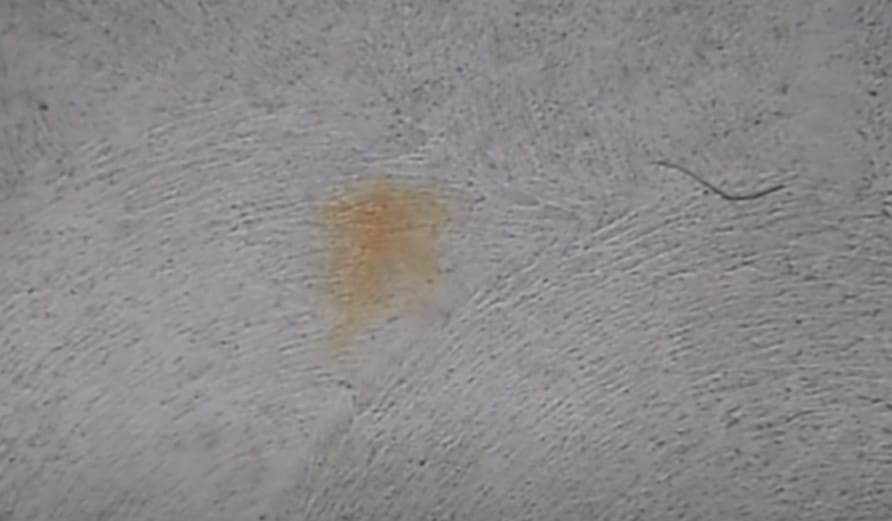 Patio rust stains