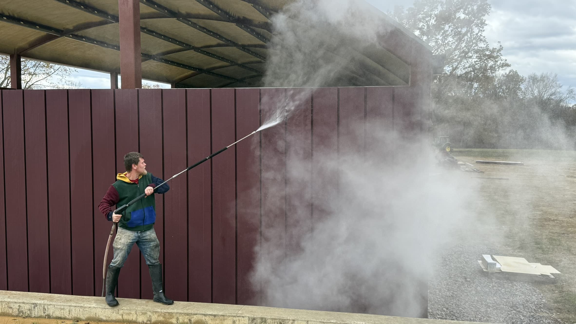 Removing insulation overspray