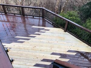 After replacing. 4 deck joists and decking